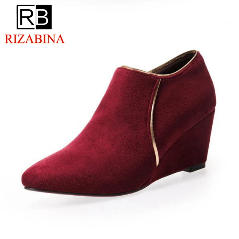 RIZABINA Fashion Wedges Women High Heel Shoes Sexy Pointed Toe Shoes Heels Retro Red Heels Dress Shoes Zipper Pumps Size 34-43
RIZABINA Fashion Wedges Women High Heel Shoes Sexy Pointed Toe Shoes Heels Retro Red Heels Dress Shoes Zipper Pumps Size 34-43