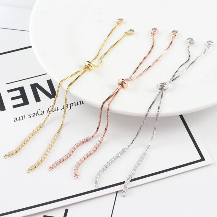 1PCS 28CM 24K Gold Color Plated Bracelet with Rhinestone Can Adjust the Length for DIY Bracelet Jewelry Making Findings
1PCS 28CM 24K Gold Color Plated Bracelet with Rhinestone Can Adjust the Length for DIY Bracelet Jewelry Making Findings