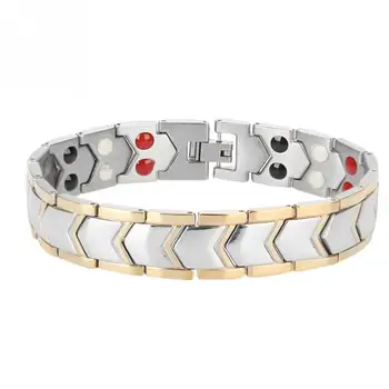 Makeup Tool Kits 4 In 1 Men Titanium Steel Germanium Magnetic Bracelet Adjustable Magnet Health Bracelet Gold
Makeup Tool Kits 4 In 1 Men Titanium Steel Germanium Magnetic Bracelet Adjustable Magnet Health Bracelet Gold