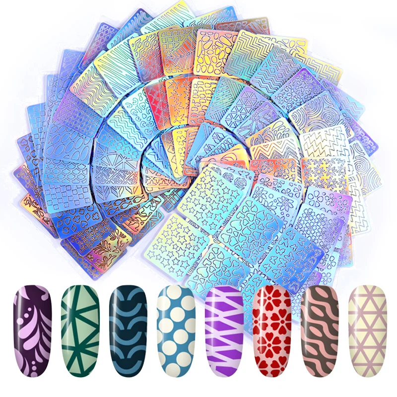6 Patterns/Sheet Holographic Nail Vinyls Hollow Flower Geometric Shape Transfer Stickers Nail Art Design Decoration Tools Kits
6 Patterns/Sheet Holographic Nail Vinyls Hollow Flower Geometric Shape Transfer Stickers Nail Art Design Decoration Tools Kits