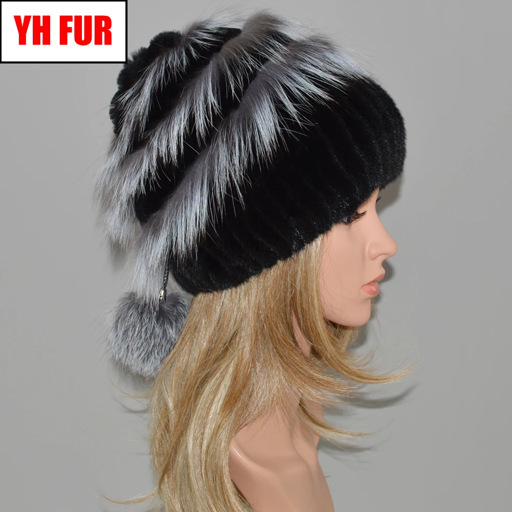 2019 Hot Fashion Winter Warm Women Knitted Real Mink Fur Caps Natural Real Mink Fur Hats Genuine Real Sliver Fox Fur Beanies Hat
2019 Hot Fashion Winter Warm Women Knitted Real Mink Fur Caps Natural Real Mink Fur Hats Genuine Real Sliver Fox Fur Beanies Hat