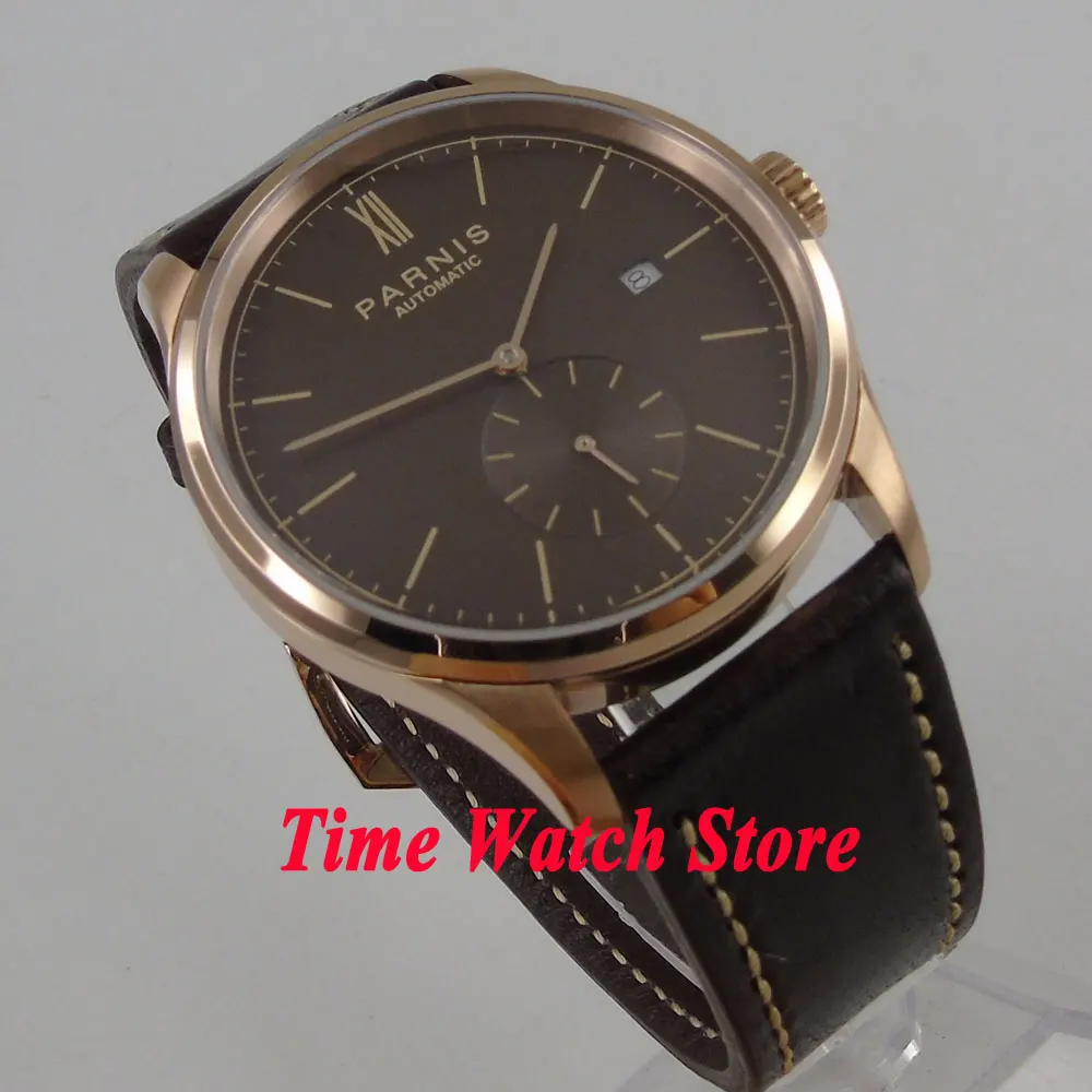 multiple choices 42mm Parnis golden case brown dial DATE 5ATM ST1731 Automatic movement men's watch wrist watch 987
multiple choices 42mm Parnis golden case brown dial DATE 5ATM ST1731 Automatic movement men's watch wrist watch 987