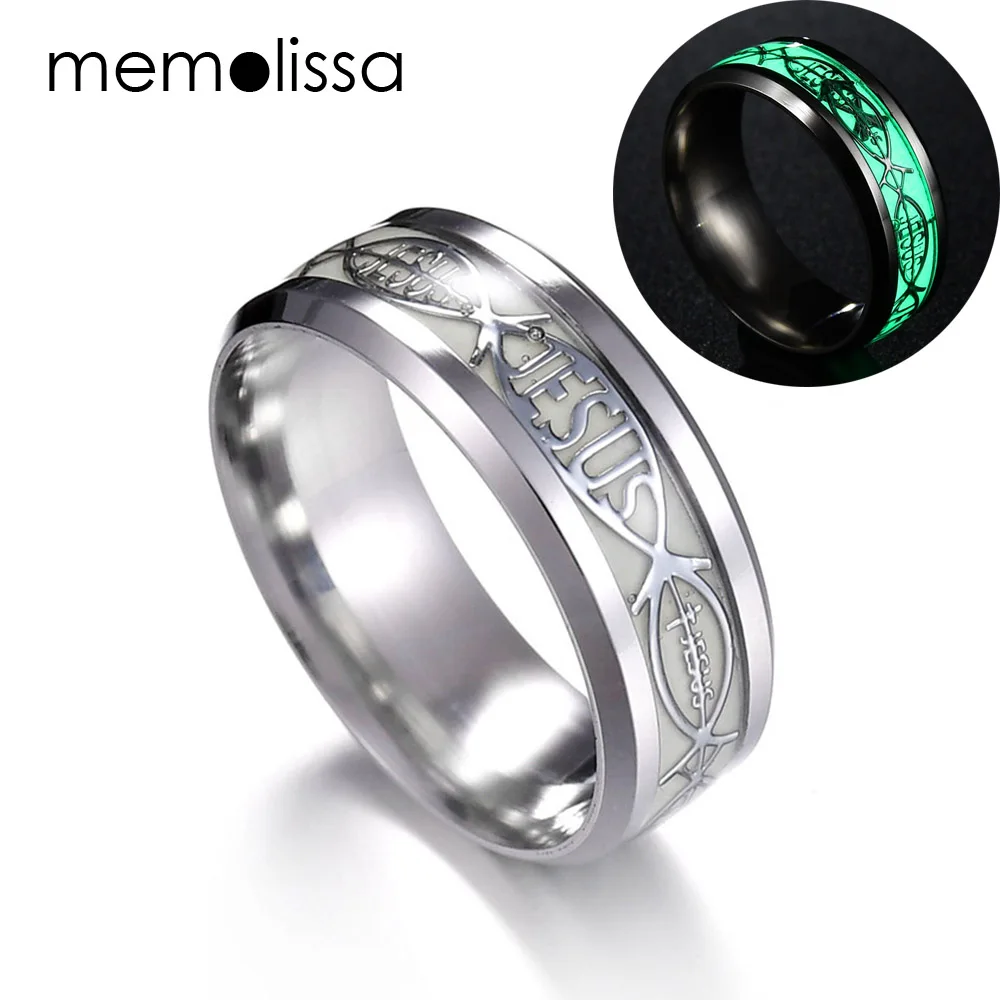 MeMolissa 2017 Retro Luminous Men Love Ring Stainless Steel Jesus Men's Rings Religion Wedding Jewelry for Women Metal Bijoux
MeMolissa 2017 Retro Luminous Men Love Ring Stainless Steel Jesus Men's Rings Religion Wedding Jewelry for Women Metal Bijoux