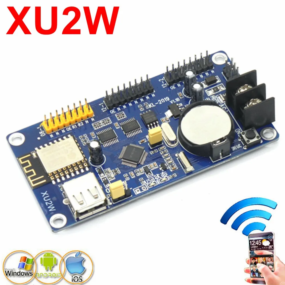 5pcs Kaler XU2W wifi control card 512*32 pixels USB LED Panel Module LED sign controller support PC,phone,Pad sending message
5pcs Kaler XU2W wifi control card 512*32 pixels USB LED Panel Module LED sign controller support PC,phone,Pad sending message