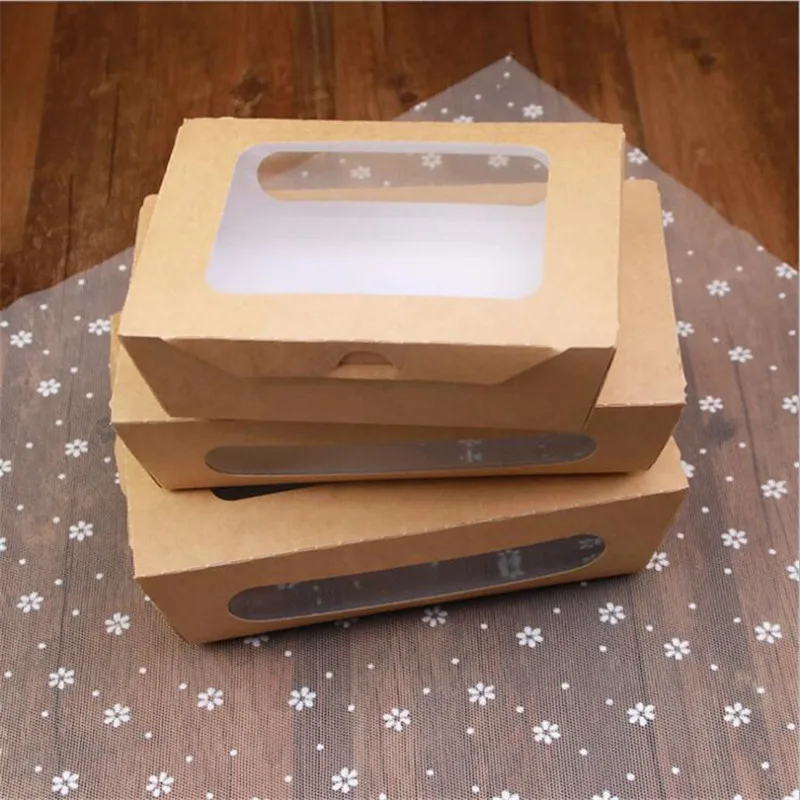 Kraft paper PET disposable food containers window transparent salad box disposable packing boat box takeaway sushi box
Kraft paper PET disposable food containers window transparent salad box disposable packing boat box takeaway sushi box
