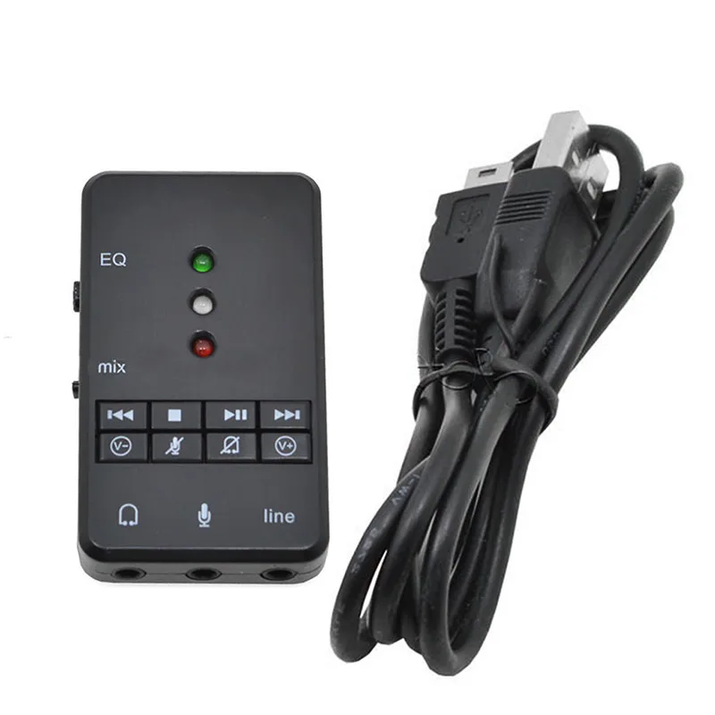 External USB Sound Card Adapter 7.1 Channel 3D Audio Headset Microphone Jack For PC Laptop and Mac OS
External USB Sound Card Adapter 7.1 Channel 3D Audio Headset Microphone Jack For PC Laptop and Mac OS