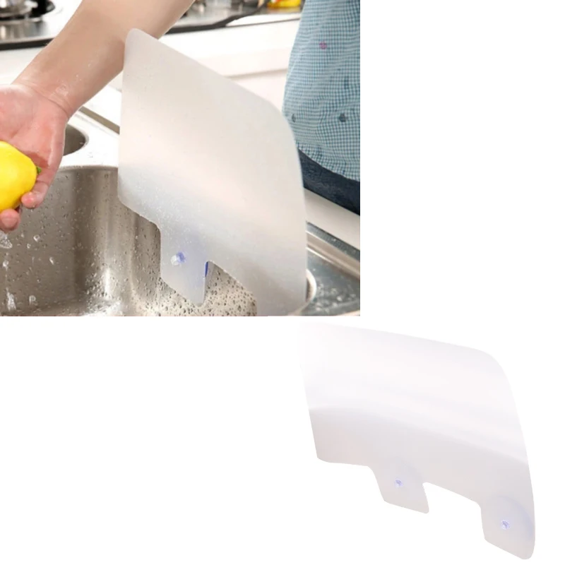 

Plastic Translucent Kitchen Sink Water Splash Proof Retaining Plate With Attached Sucker Impermeable Baffle Plates HG99