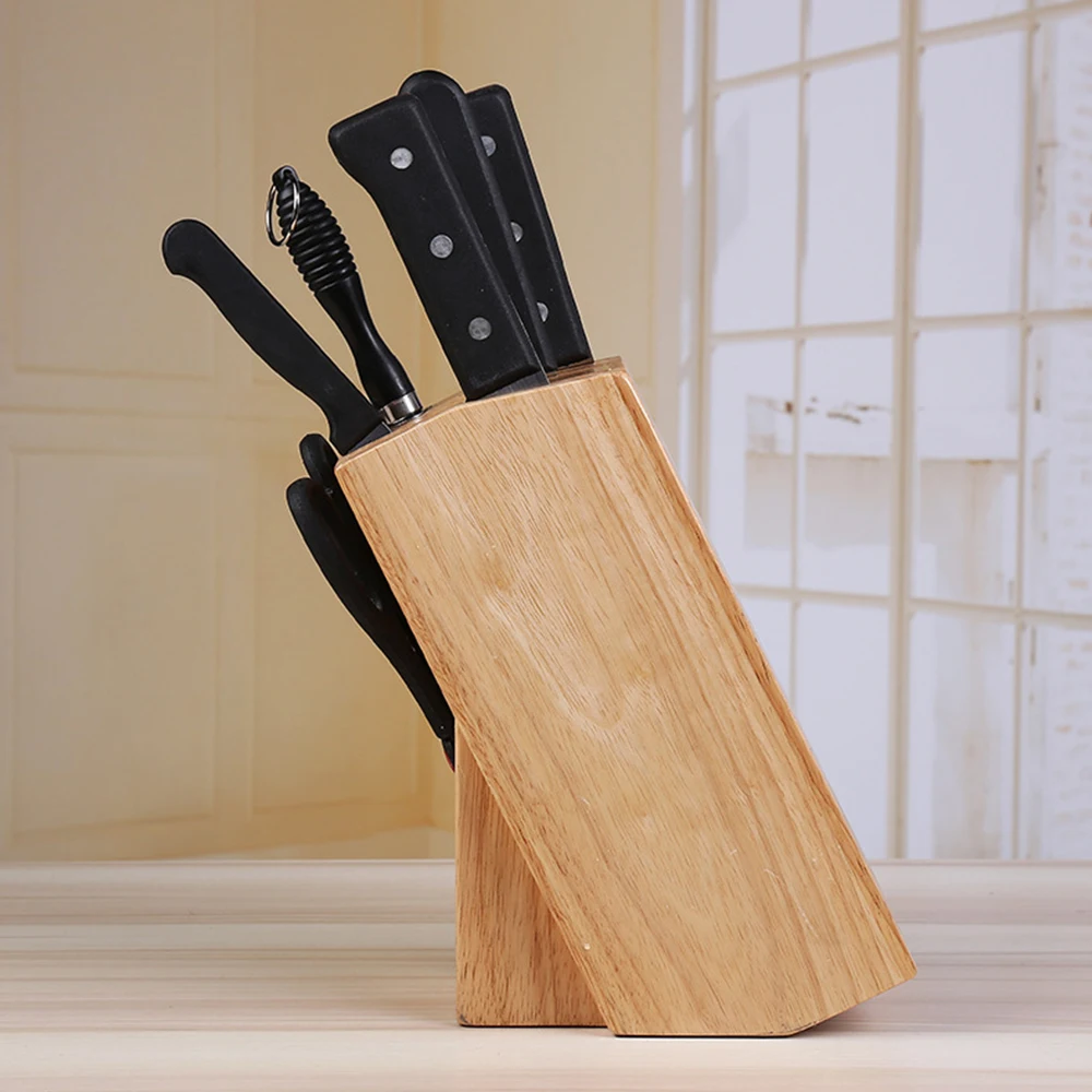 New Rubber Wood Block Stand Kitchen Holder Cutter Accessories Wooden Kitchen Knife Holder Multifunctional Storage Rack Tool
New Rubber Wood Block Stand Kitchen Holder Cutter Accessories Wooden Kitchen Knife Holder Multifunctional Storage Rack Tool