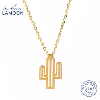 LAMOON 2018 New Gold Color Cactus Shaped S925 Pendant Necklace 925-Sterling-Silver Fine Jewelry for Women Wedding LMNY062
LAMOON 2018 New Gold Color Cactus Shaped S925 Pendant Necklace 925-Sterling-Silver Fine Jewelry for Women Wedding LMNY062