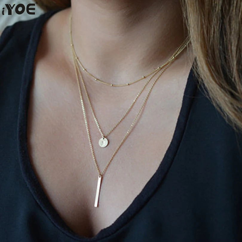 IYOE Multi Layers Gold Silver Color Choker Necklace For Women Bohemia Moon Leaf Beads Chain Necklaces Fashion Jewelry
IYOE Multi Layers Gold Silver Color Choker Necklace For Women Bohemia Moon Leaf Beads Chain Necklaces Fashion Jewelry