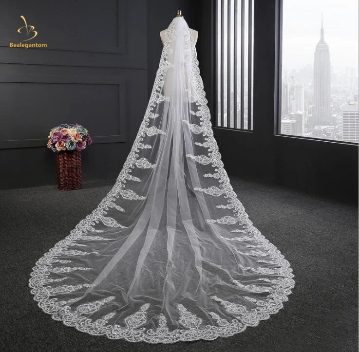 2019 New White Ivory Wedding Veils Veu De Noiva Lace Long Appliques Wedding Veils Mariage Bridal Veil QA1333
2019 New White Ivory Wedding Veils Veu De Noiva Lace Long Appliques Wedding Veils Mariage Bridal Veil QA1333