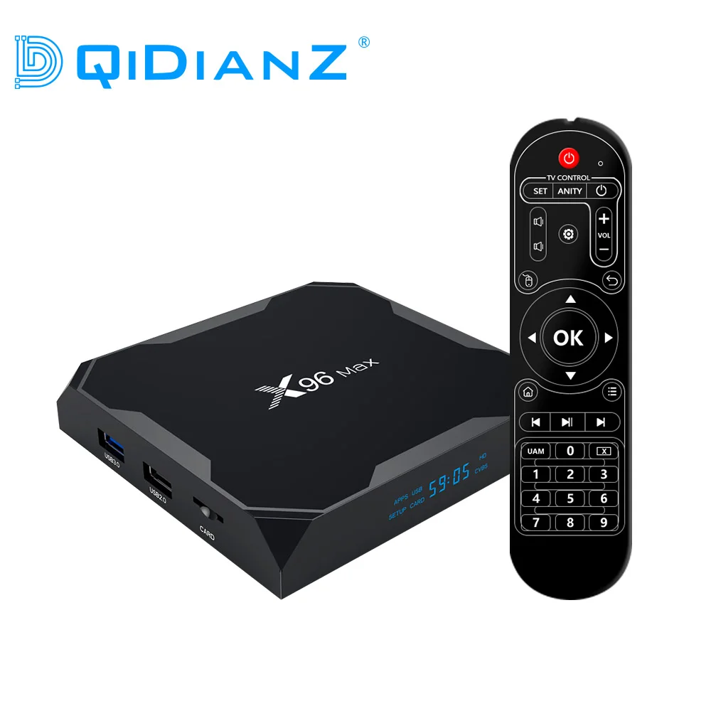 DQiDianZ X96max Android 9.0 Smart TV BOX Amlogic S905X2 Quad Core LPDDR4 2.4G&5.8G wifi BT X96 max Multimedia Set top box
DQiDianZ X96max Android 9.0 Smart TV BOX Amlogic S905X2 Quad Core LPDDR4 2.4G&5.8G wifi BT X96 max Multimedia Set top box