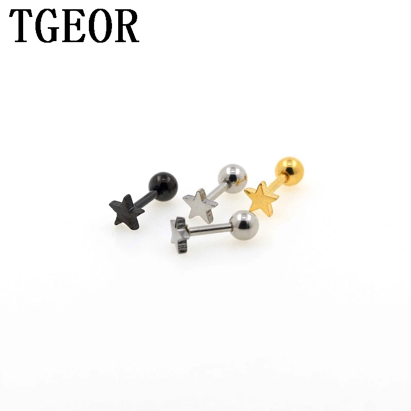 free shipping Hot Charm titanium plated colors 30pcs 1.2*6*4/4mm star surgical Stainless Steel ear tragus piercing earring
free shipping Hot Charm titanium plated colors 30pcs 1.2*6*4/4mm star surgical Stainless Steel ear tragus piercing earring