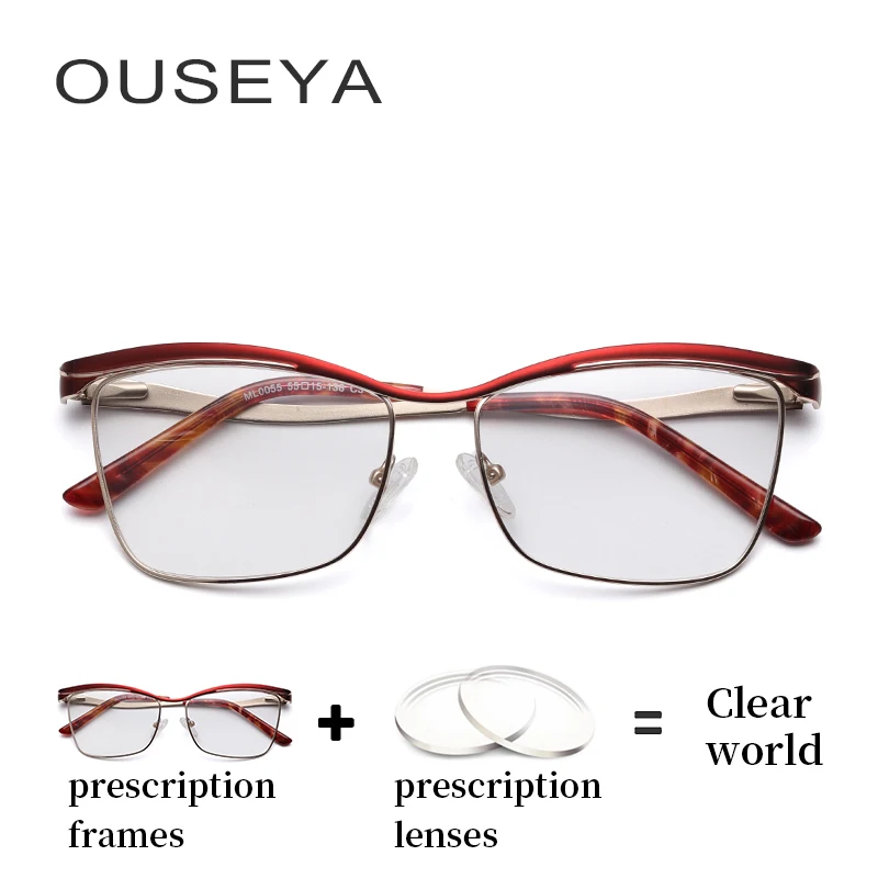 Alloy Prescription Glasses Women Progressive Gold Fashion Optical Astigmatism Grade Myopia Prescription Reading Glasses #ML0055
Alloy Prescription Glasses Women Progressive Gold Fashion Optical Astigmatism Grade Myopia Prescription Reading Glasses #ML0055