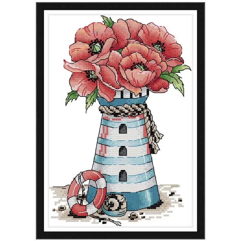 Flowers lighthouse counted 11CT 14CT Cross Stitch Set DIY DMC Chinese Cross-stitch Kit Embroidery Needlework
Flowers lighthouse counted 11CT 14CT Cross Stitch Set DIY DMC Chinese Cross-stitch Kit Embroidery Needlework