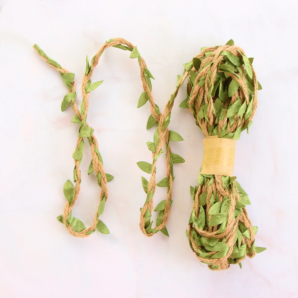 5M/10M Artifical Leaf Natural Hessian Jute Twine Rope Burlap Ribbon DIY Craft Vintage For Home Wedding Party Decoration
5M/10M Artifical Leaf Natural Hessian Jute Twine Rope Burlap Ribbon DIY Craft Vintage For Home Wedding Party Decoration