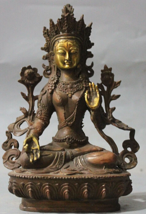 

Tibet Buddhism Bronze Gilt White Tara White Tara Kwan-Yin Goddess Buddha Statue R0709 Discount 35%