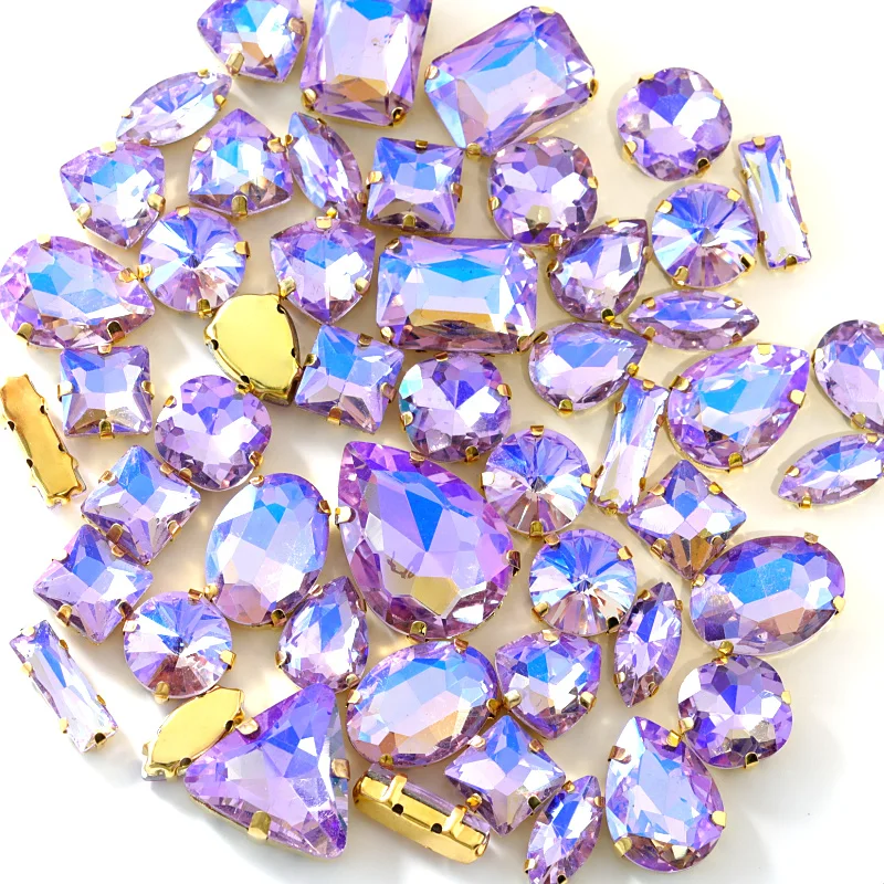 20pcs Violet AB Mixed Shapes Sizes Sew On Rhinestones With Claw Flatback Glass Strass Sewing Stones For DIY Garments B1160
20pcs Violet AB Mixed Shapes Sizes Sew On Rhinestones With Claw Flatback Glass Strass Sewing Stones For DIY Garments B1160
