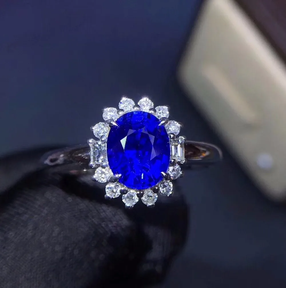 Fine Jewelry Real 18K White Gold 100% Natural 1.7ct Blue Sapphire Gemstone 18k Gold Diamonds Stone Female Ring for Women Rings
Fine Jewelry Real 18K White Gold 100% Natural 1.7ct Blue Sapphire Gemstone 18k Gold Diamonds Stone Female Ring for Women Rings