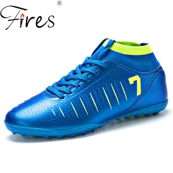 

Fires Ankle High Tops Soccer Boots For Men Football Boots Cleats & Short Spikes Men's Football Shoes Sneakers Indoor Turf Futsal
