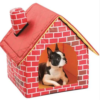 Pet Dog Nest Red Brick Chimney Pet Villa Removable and Washable Dog House Four Seasons Use Pet Tent Nest DB806
Pet Dog Nest Red Brick Chimney Pet Villa Removable and Washable Dog House Four Seasons Use Pet Tent Nest DB806