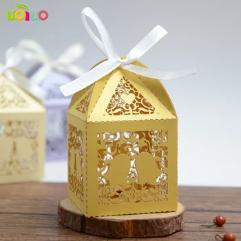 50pcs gold Flowers Laser Cut Favor Candy Box Bomboniere with Ribbons Bridal Shower Wedding Party Favors glitter paper gold pink
50pcs gold Flowers Laser Cut Favor Candy Box Bomboniere with Ribbons Bridal Shower Wedding Party Favors glitter paper gold pink