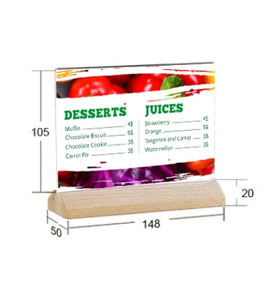 148*105mm Wooden Table Label Holder Desk Sign Price Tag Display Rack A6 Horizontal Acrylic Price Tag Display Photo Poster Frame
148*105mm Wooden Table Label Holder Desk Sign Price Tag Display Rack A6 Horizontal Acrylic Price Tag Display Photo Poster Frame