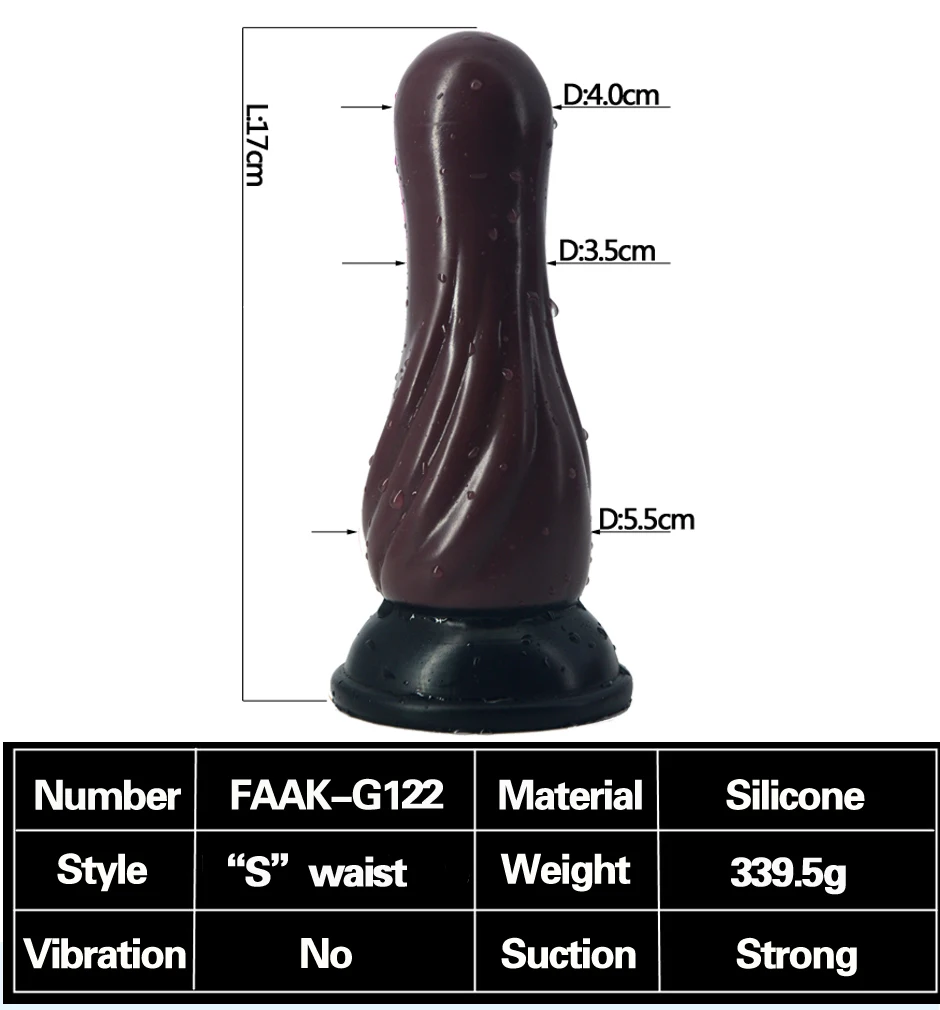 A voluptuously curved silicone anal plug round smooth head sex toy for women insert vagina easy deeply Frictional vagina dildo
