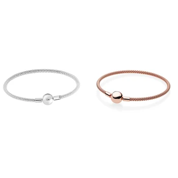 Silver & Rose Golden Mesh Bracelets for Women & Men Signature Round Clasp Fashion Silver 925 Jewelry DIY Charm Bracelet
Silver & Rose Golden Mesh Bracelets for Women & Men Signature Round Clasp Fashion Silver 925 Jewelry DIY Charm Bracelet