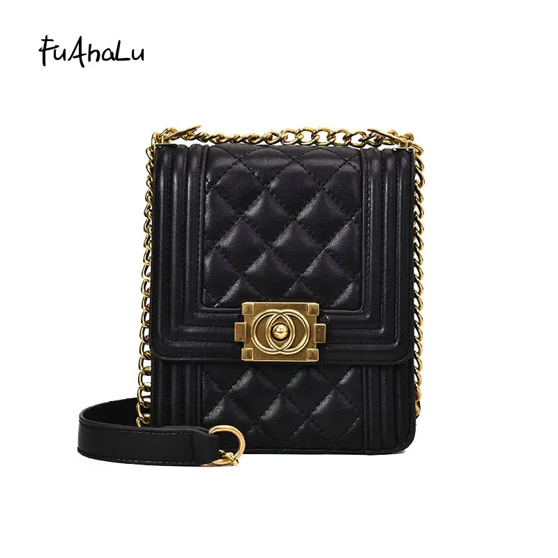 FuAhaLu High quality fashion Diamond Lattice small flap bag for women The Lock Chains shouler bags and Message bag crossbody bag
FuAhaLu High quality fashion Diamond Lattice small flap bag for women The Lock Chains shouler bags and Message bag crossbody bag