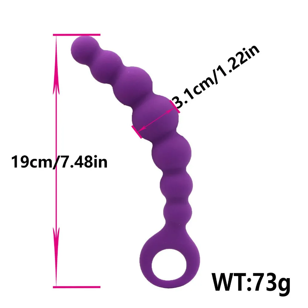 Long Anal Beads Silicone Anal Plug Butt Plug Prostata Massage For Male Masturbator Anal Sex Toys For Men Gay Woman Erotic Toys
