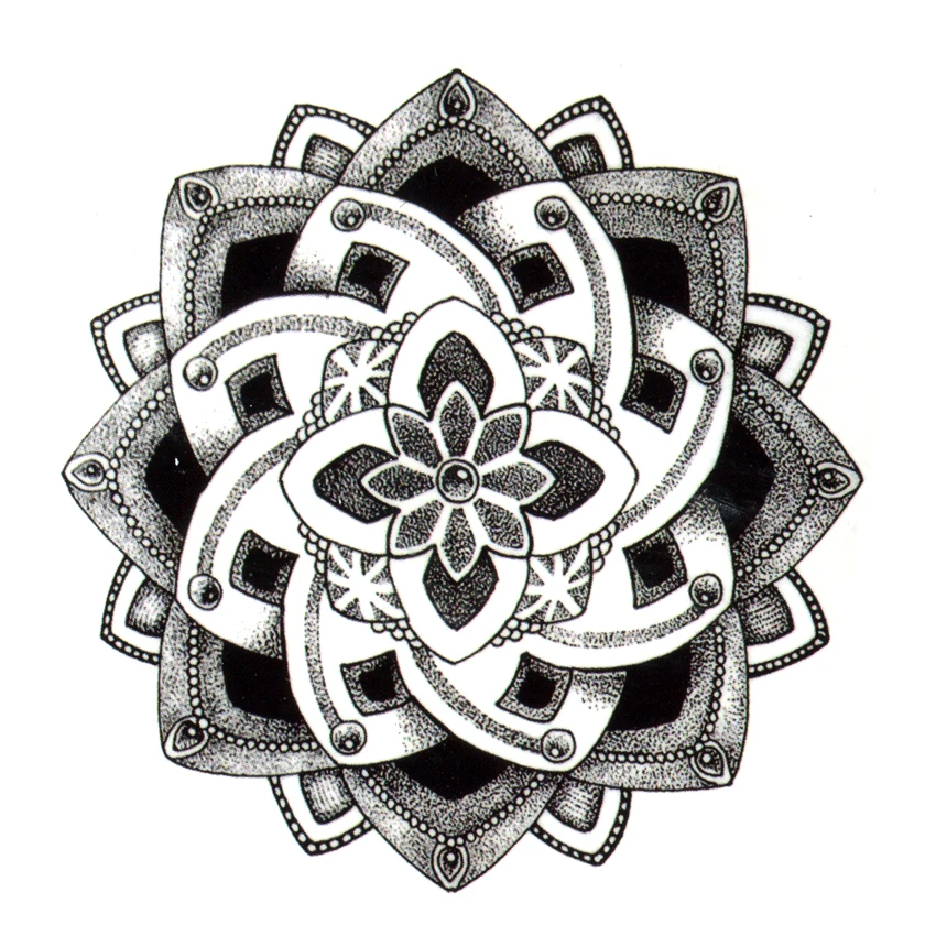 Водостойкая временная татуировка с цветком лотоса для мужчин и женщин рукавом из