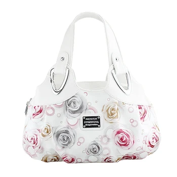 Fashion handbag Women PU leather Bag Tote Bag Printing Handbags Satchel -Red rose + white Handstrap
Fashion handbag Women PU leather Bag Tote Bag Printing Handbags Satchel -Red rose + white Handstrap