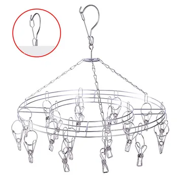 Multi Clip Windproof Clothes Hanger Foldable Drying Rack For Socks Underwear 360 Degrees Rotating Stainless Steel Hanging Rack
Multi Clip Windproof Clothes Hanger Foldable Drying Rack For Socks Underwear 360 Degrees Rotating Stainless Steel Hanging Rack