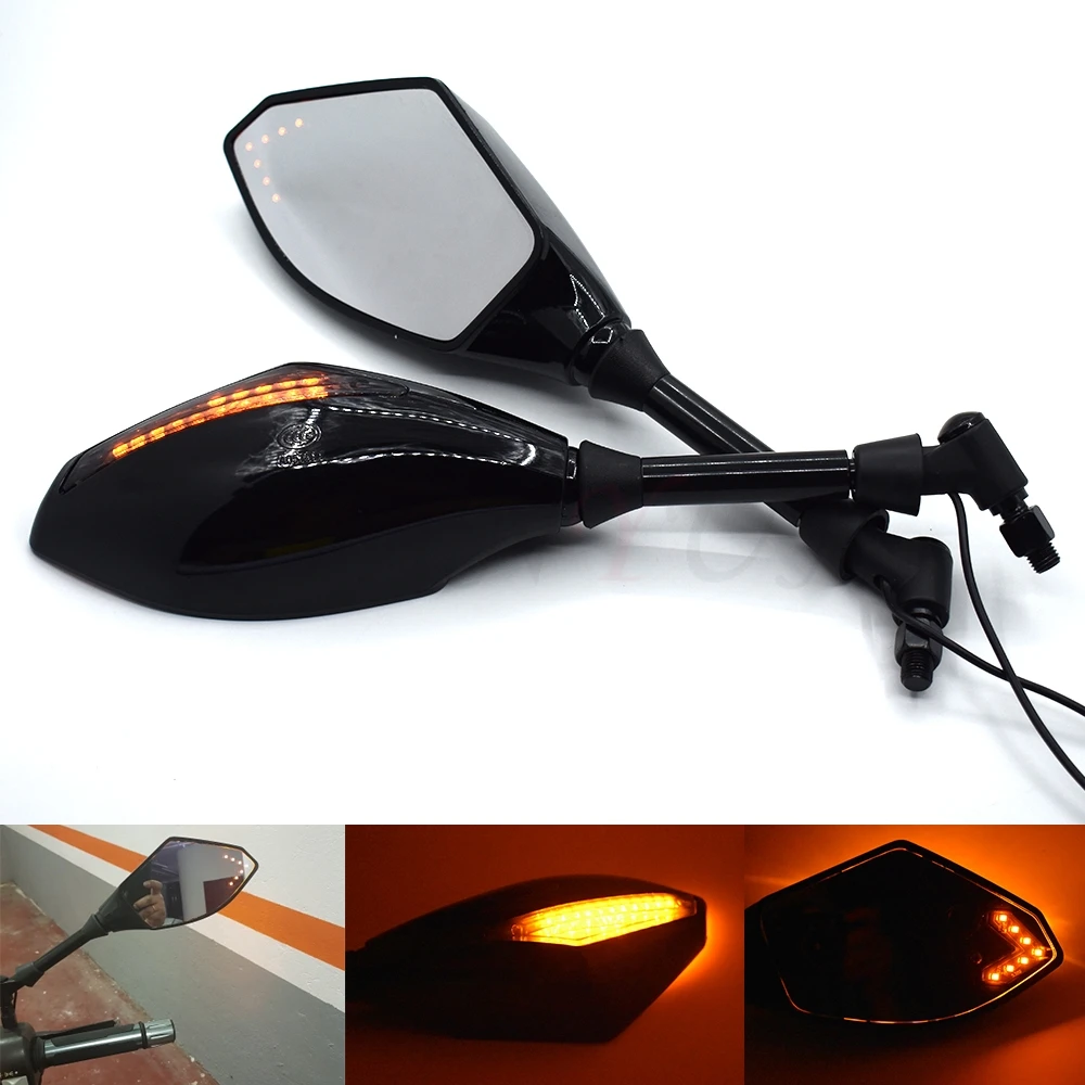 Motorcycle LED Turn Lights Side Mirrors Turn Signal Indicator Rearview Mirror for Kawasaki GPZ500S EX500 NINJA500 ER-5 W800 650R
Motorcycle LED Turn Lights Side Mirrors Turn Signal Indicator Rearview Mirror for Kawasaki GPZ500S EX500 NINJA500 ER-5 W800 650R