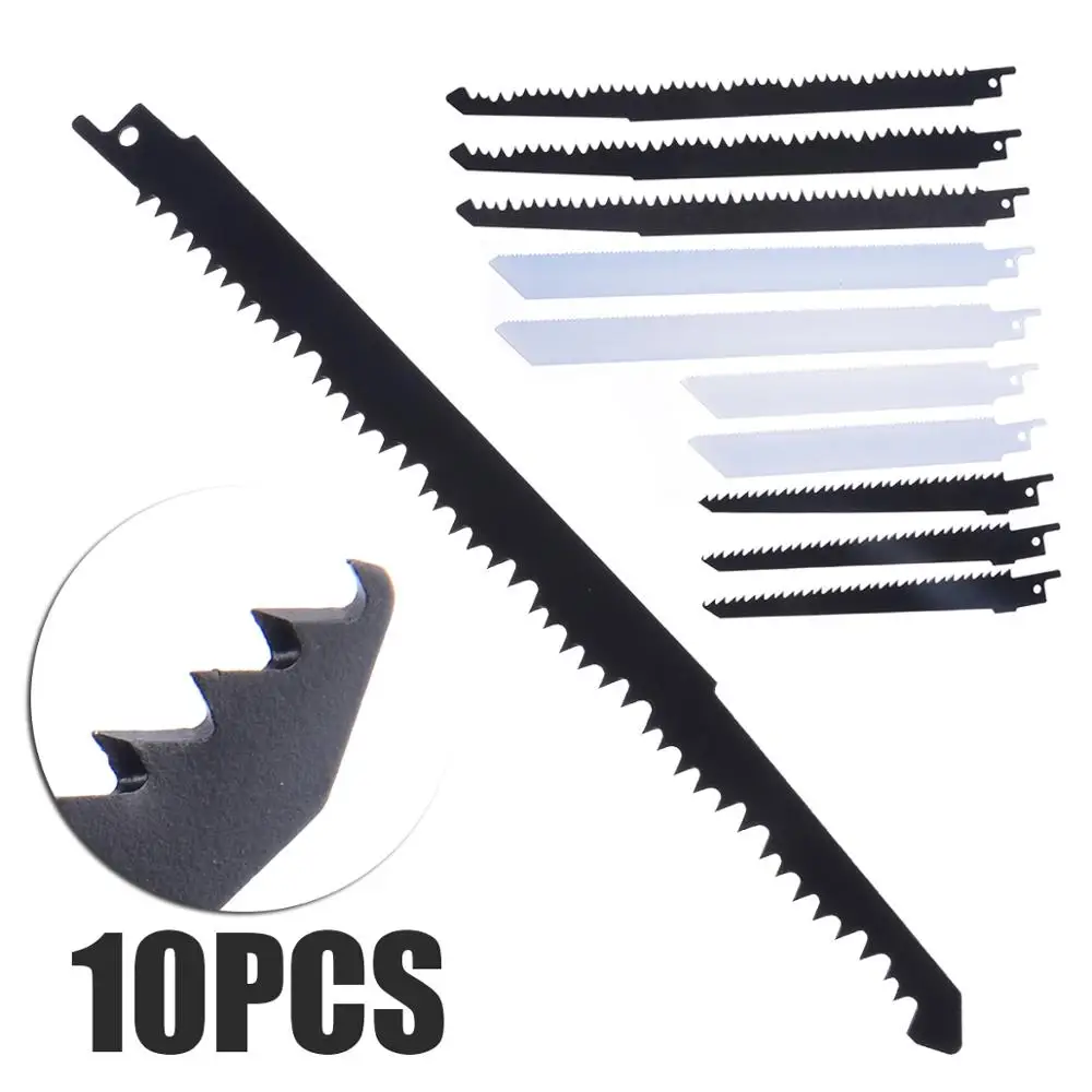 6pcs Wood Cutting Saw Blades + 4 pcs Metal Cutting Blades Reciprocating Sabre Saw Combo Wood & Metal For Bosch Makita
6pcs Wood Cutting Saw Blades + 4 pcs Metal Cutting Blades Reciprocating Sabre Saw Combo Wood & Metal For Bosch Makita