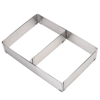 Adjustable Square Cake Slicer Mousse Cutter Stainless Steel Layered Cake Mold Baking Ring
Adjustable Square Cake Slicer Mousse Cutter Stainless Steel Layered Cake Mold Baking Ring