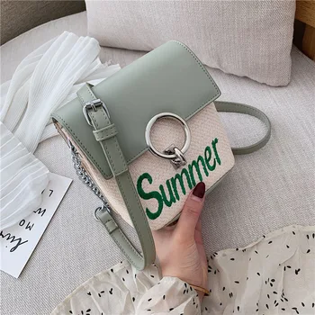 Letter bag embroidered metal ring lock buckle handbag new trend wild chain soft belt shoulder slung fashion bucket bag female
Letter bag embroidered metal ring lock buckle handbag new trend wild chain soft belt shoulder slung fashion bucket bag female