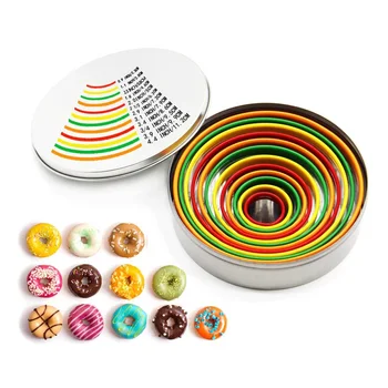 12pcs Stainless Steel Cookie Cutters, Round Plain Food & Biscuits Ring Mold for Muffins Crumpets Donuts Scones Icing Pastry
12pcs Stainless Steel Cookie Cutters, Round Plain Food & Biscuits Ring Mold for Muffins Crumpets Donuts Scones Icing Pastry