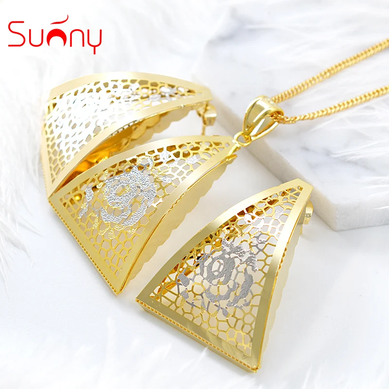 Ювелирные изделия Sunny Jewelry модные серьги ожерелье кулон для женщин вечерние