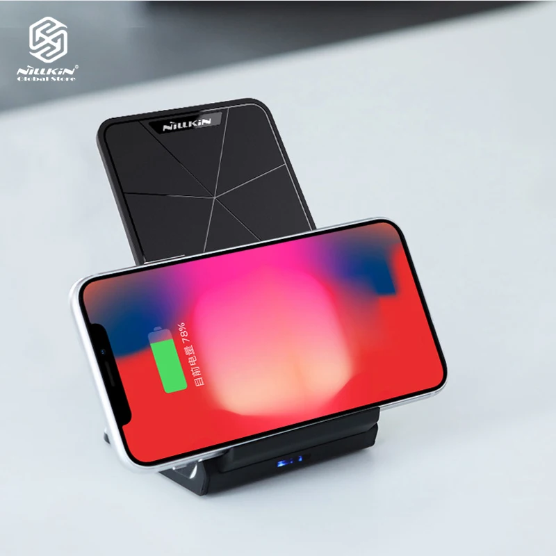 Nillkin 10W Qi Wireless Charger, Fast Charging Pad Dock Stand for IPhone 7 8 Plus X Xiaomi Mi 9 Huawei P30 Pro
Nillkin 10W Qi Wireless Charger, Fast Charging Pad Dock Stand for IPhone 7 8 Plus X Xiaomi Mi 9 Huawei P30 Pro
