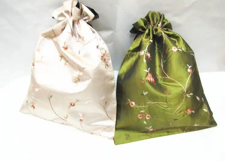 embroidery fruit drawstring large gift bag christmas pouch bunk