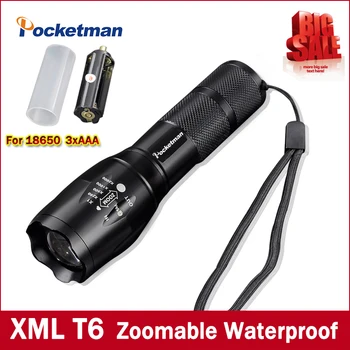 High Bright E17 3800 Lumens XM-L T6 LED Flashlight 5-Mode Zoomable linternas LED Torch by 1*18650 or 3*AAA Free shipping
High Bright E17 3800 Lumens XM-L T6 LED Flashlight 5-Mode Zoomable linternas LED Torch by 1*18650 or 3*AAA Free shipping