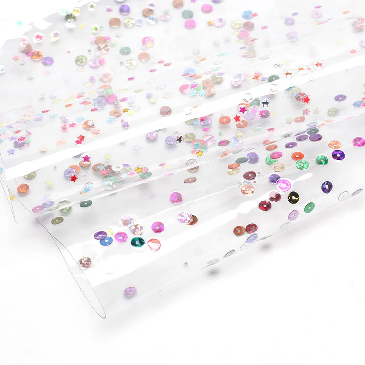 30*135cm Soft Clear Transparency Jelly Synthetic Leather Sheet With Confetti Sequins ,DIY handmade materials for bag ,1Yc6847
30*135cm Soft Clear Transparency Jelly Synthetic Leather Sheet With Confetti Sequins ,DIY handmade materials for bag ,1Yc6847