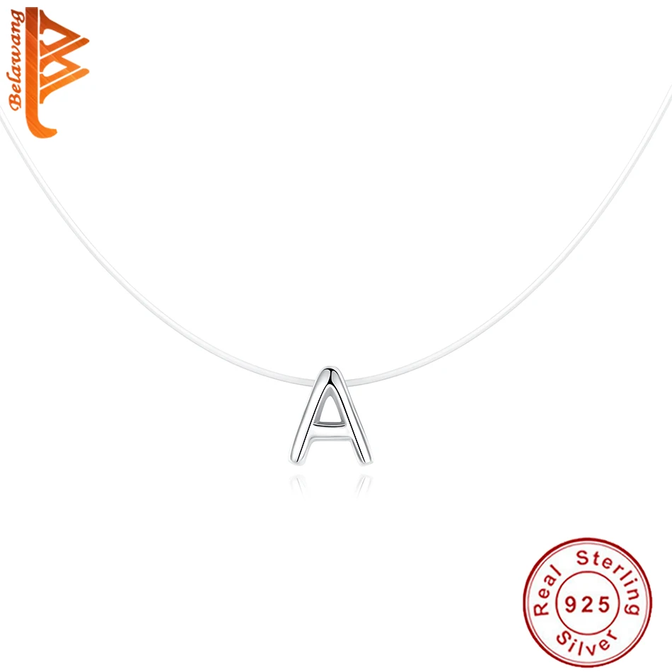 Wholesale Invisible Transparent Fishing Line Necklace 925 Sterling Silver Letter A Pendant Necklace for Woman Simple Jewelry
Wholesale Invisible Transparent Fishing Line Necklace 925 Sterling Silver Letter A Pendant Necklace for Woman Simple Jewelry