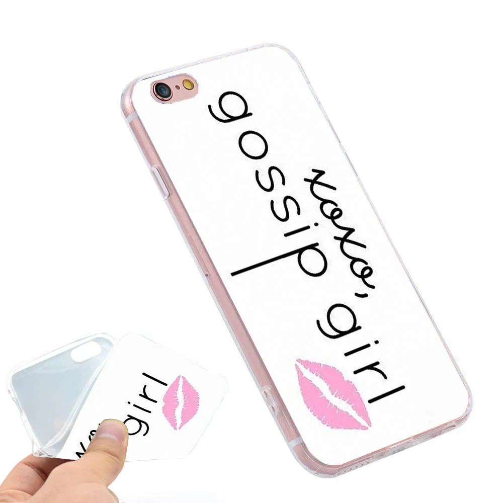 Image Fashion Gossip Girl logo Clear Soft TPU Slim Silicon Phone Case Cover for iPhone 4 4S 5C 5 SE 5S 7 6 6S Plus 4.7 5.5 inch