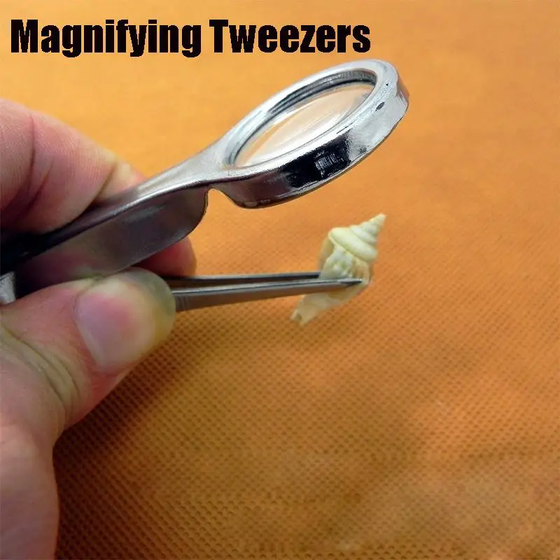 Glasses Magnifying Portable 6X Magnifying Magnifier Glass Tweezer Clip Forceps Loupe Tool Kit
Glasses Magnifying Portable 6X Magnifying Magnifier Glass Tweezer Clip Forceps Loupe Tool Kit