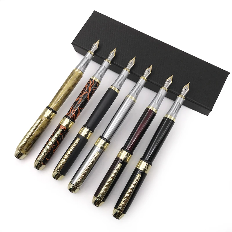 Hot Fashion Jinhao luxury Iraurita Fountain Pen Ink Set Fine Nib Student Pens Business Office Christmas Gift Stationery | Канцтовары для