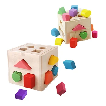 Funny Kids Children DIY 13 Holes Shape Wooden Building Blocks Cognitive Intelligence Box Eductional Toys Kit
Funny Kids Children DIY 13 Holes Shape Wooden Building Blocks Cognitive Intelligence Box Eductional Toys Kit