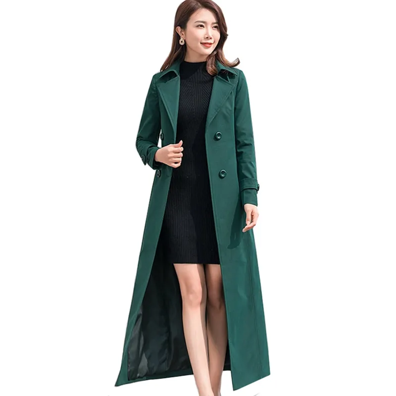 Spring Autumn Women's Trench Coat Brand Fashion Lady Elegant Slim X-Long Windbreaker Double Breasted overcoat Coat Plus size 4XL
Spring Autumn Women's Trench Coat Brand Fashion Lady Elegant Slim X-Long Windbreaker Double Breasted overcoat Coat Plus size 4XL